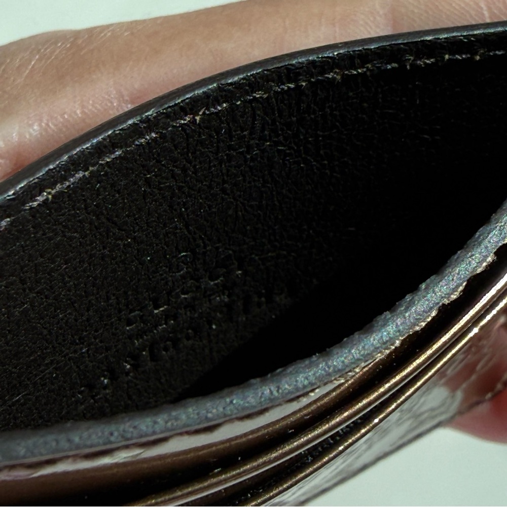 Gucci Bronze Microguccissima Leather Card Holder - Picture 7 of 7